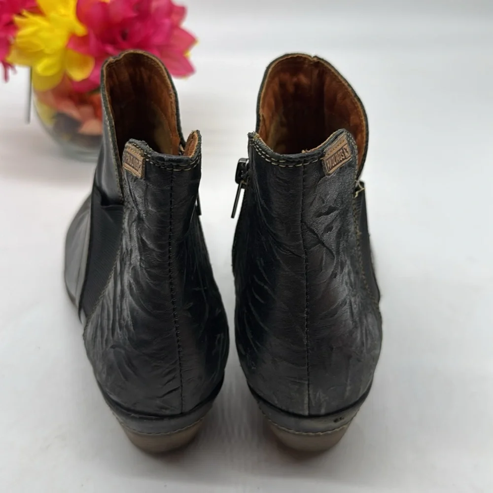 PIKOLINOS Black Textured Ankle Boots EU Size 41 BAB8304B - Picture 3 of 7